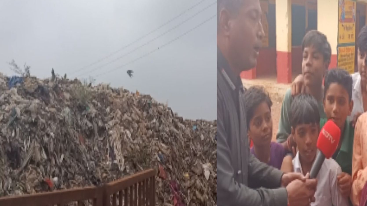 शिवपुरी में बच्चों के भविष्य के साथ खिलवाड़, स्कूल के बाहर कूड़े का 'पहाड़' ?