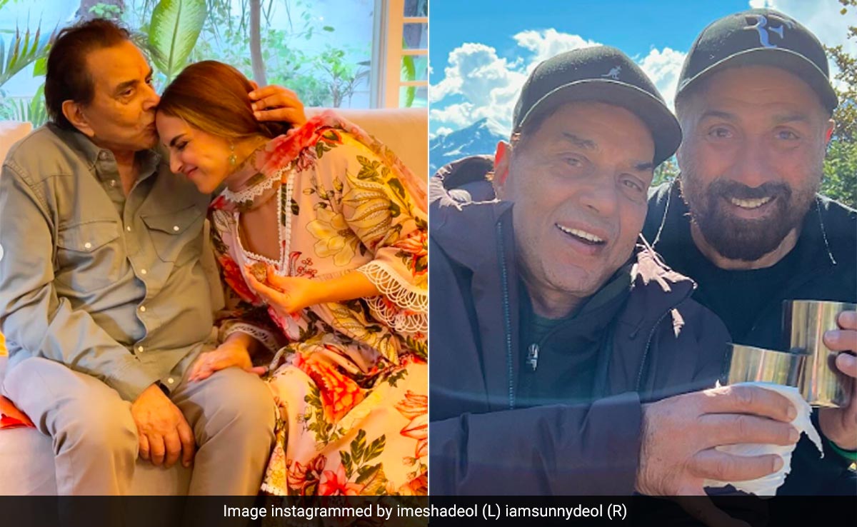 Esha And Sunny Deol's Birthday Wishes For Dad Dharmendra Came Gift-Wrapped Like This