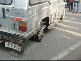 फिल्मी स्टाइल में 3 टायरों पर जीप लेकर भागा शराब तस्कर, 50 किमी पीछा कर पुलिस ने पकड़ी शराब से भरी जीप