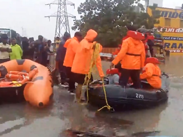 Tamil Nadu Floods: Indian Coast Guard Rescues Stranded Citizens