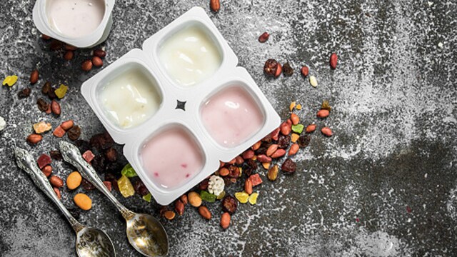 Pre-packaged low-fat yogurts are often high in sugar and other harmful materials