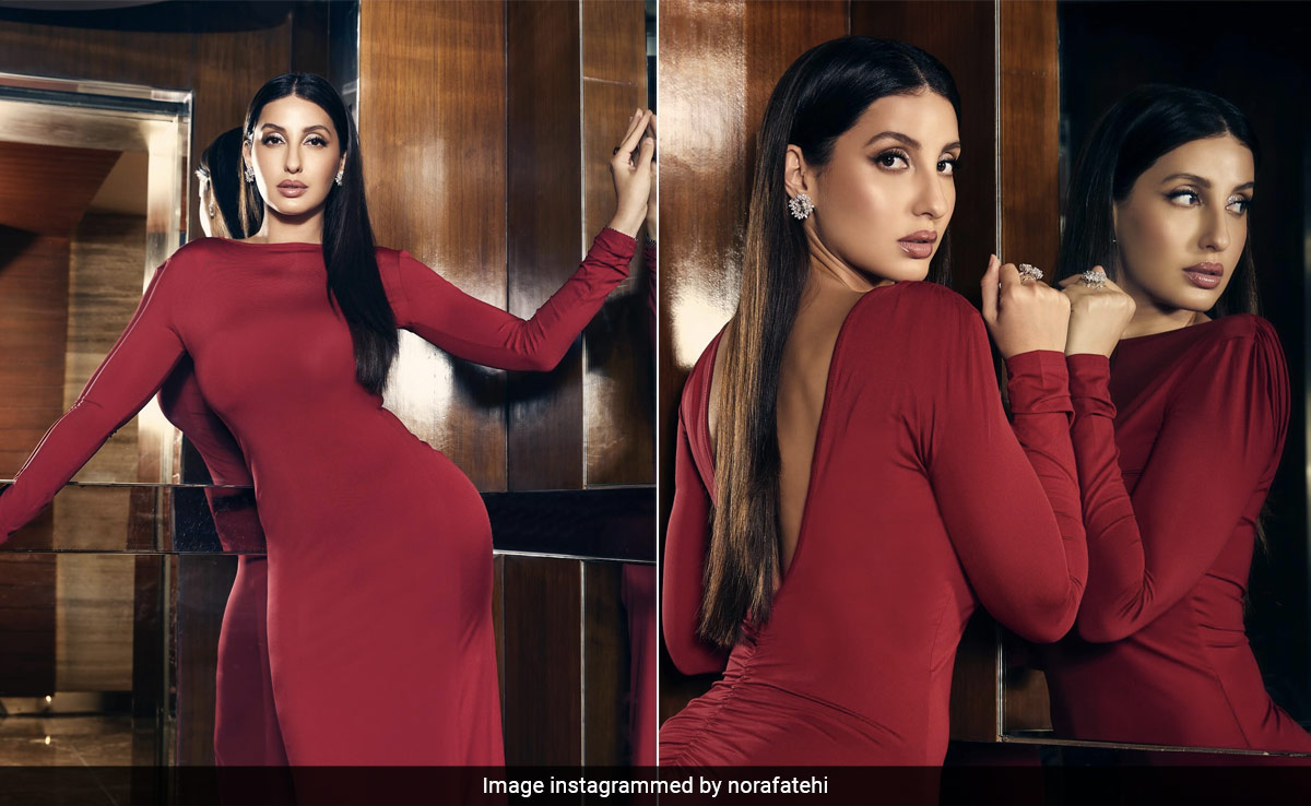 Christmas May Be Over But Nora Fatehi In A Red Backless Gown Is Still In The Spirit Of The Season