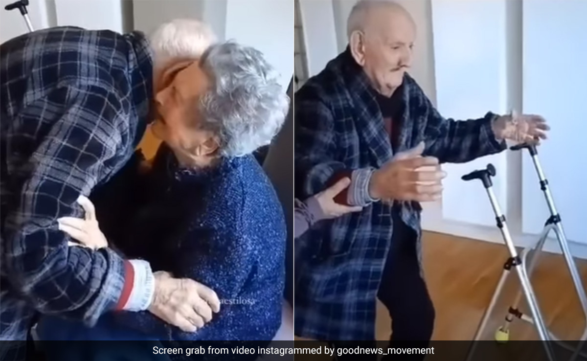 बीमार पत्नी से 1 महीने बाद मिले 103 साल के पति, मिलकर हुए भावुक, गले लगकर ऐसे रोए, Video देख आप भी रो देंगे