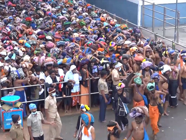 Devotees Gather In Large Number At Kerala's Sabrimala Temple