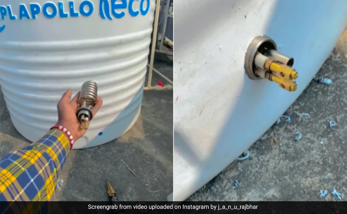 जुगाड़ से पानी की टंकी को ही बना दिया गीज़र, देखकर लोग हैरान, बोले- बिजली का बिल तो बहुत मोटा आएगा भाई...