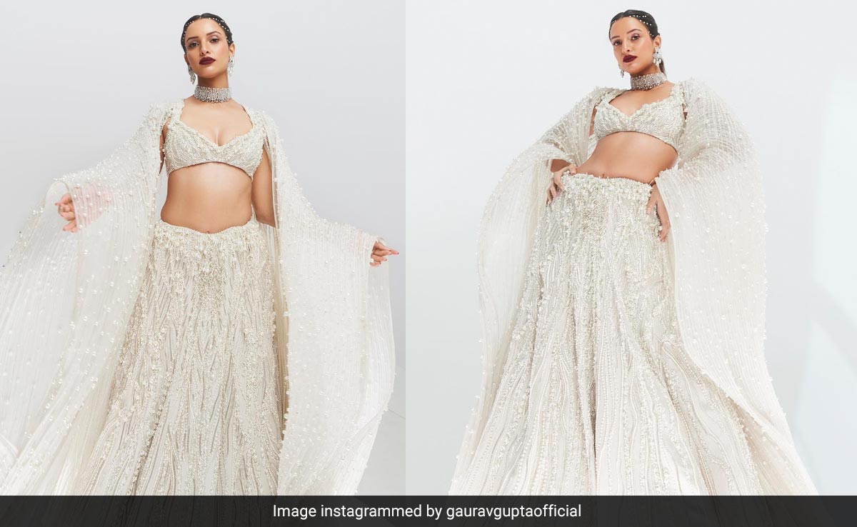 Tripti Dimri Looks Dreamy As Ever In A Beautiful Pearl White Gaurav Gupta <i>Lehenga</i>