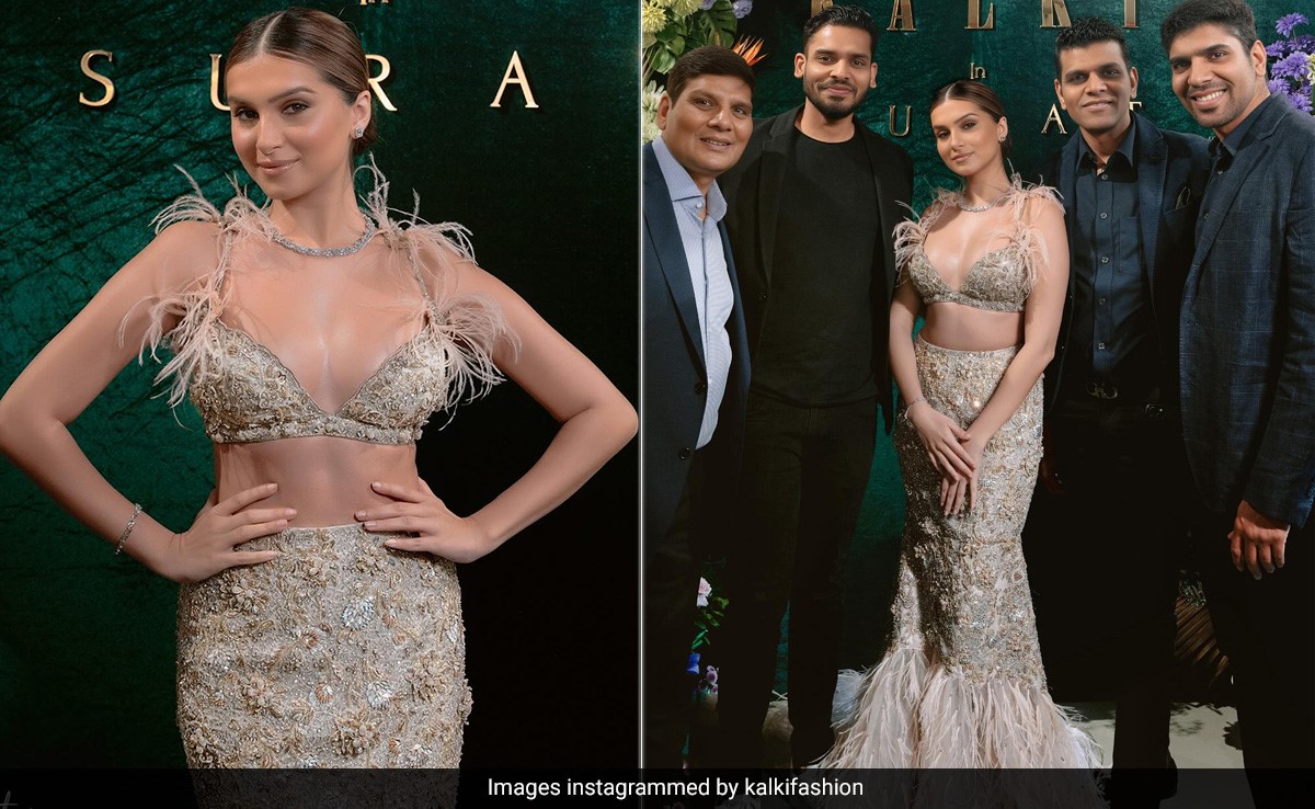 Tara Sutaria's Shimmery Gold Embellished Mermaid <i>Lehenga</i> Gives Traditional Dressing A Modern Spin