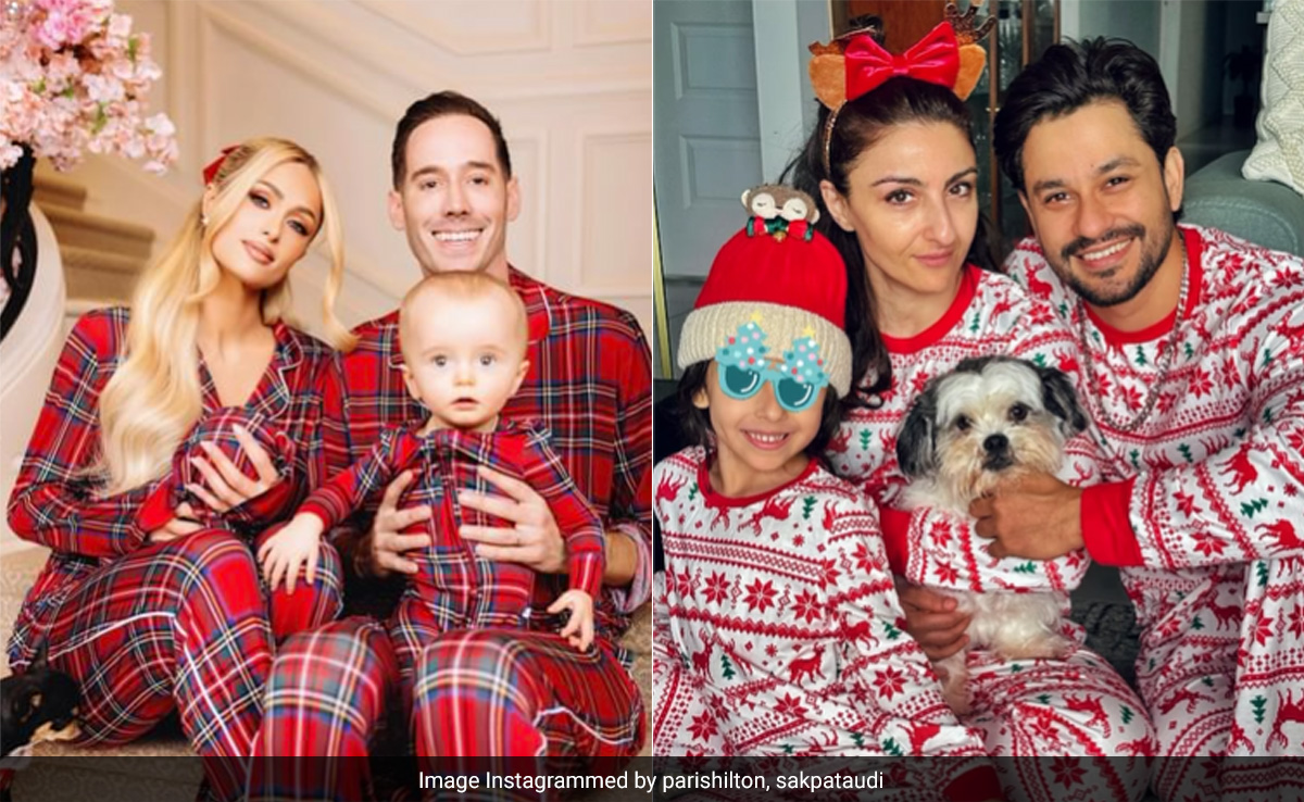 From Paris Hilton To Soha Ali Khan, Matching Pajamas Was The Christmas 2023 Dress Code For These Celebs