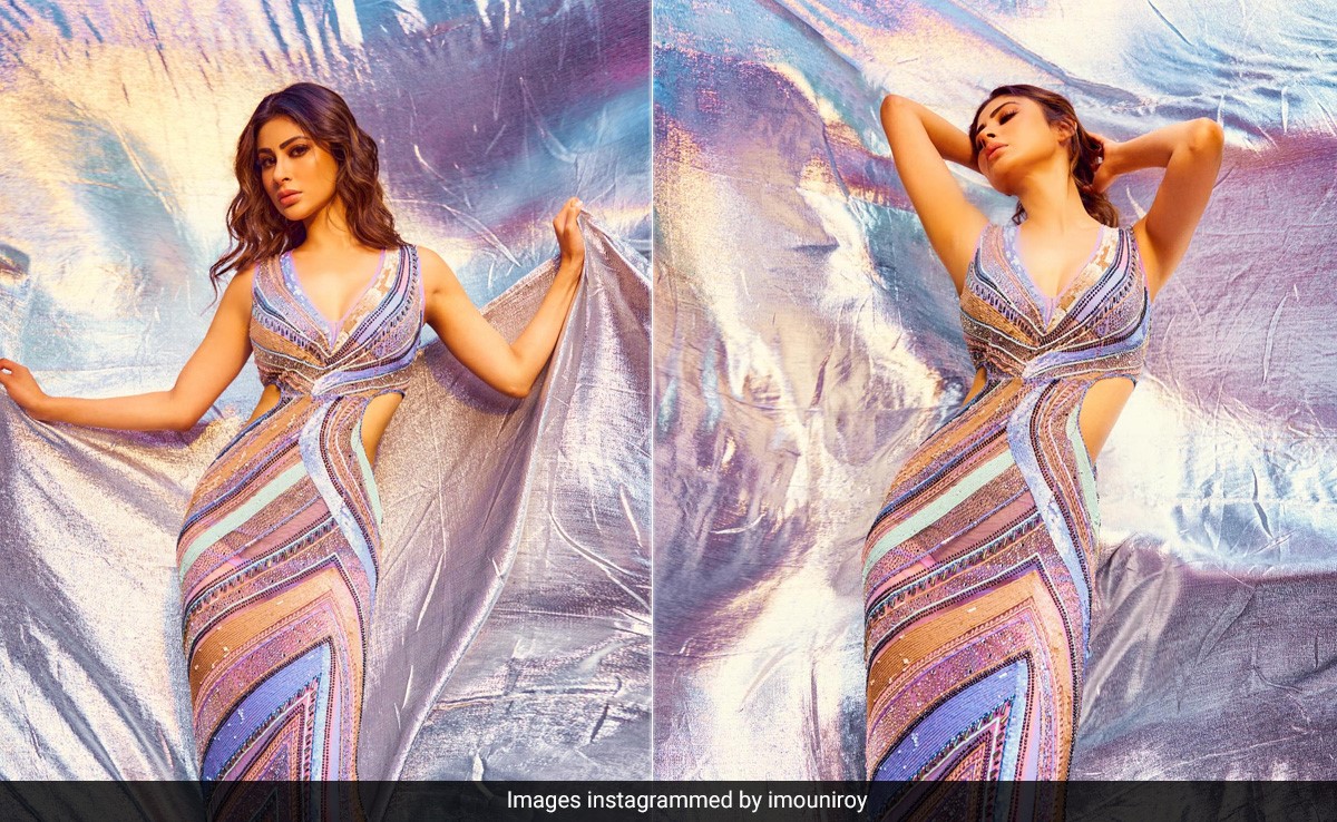 Mouni Roy's Shimmery Chevron Cutout Gown Is The Most Sparkling Party Starter For The Holidays