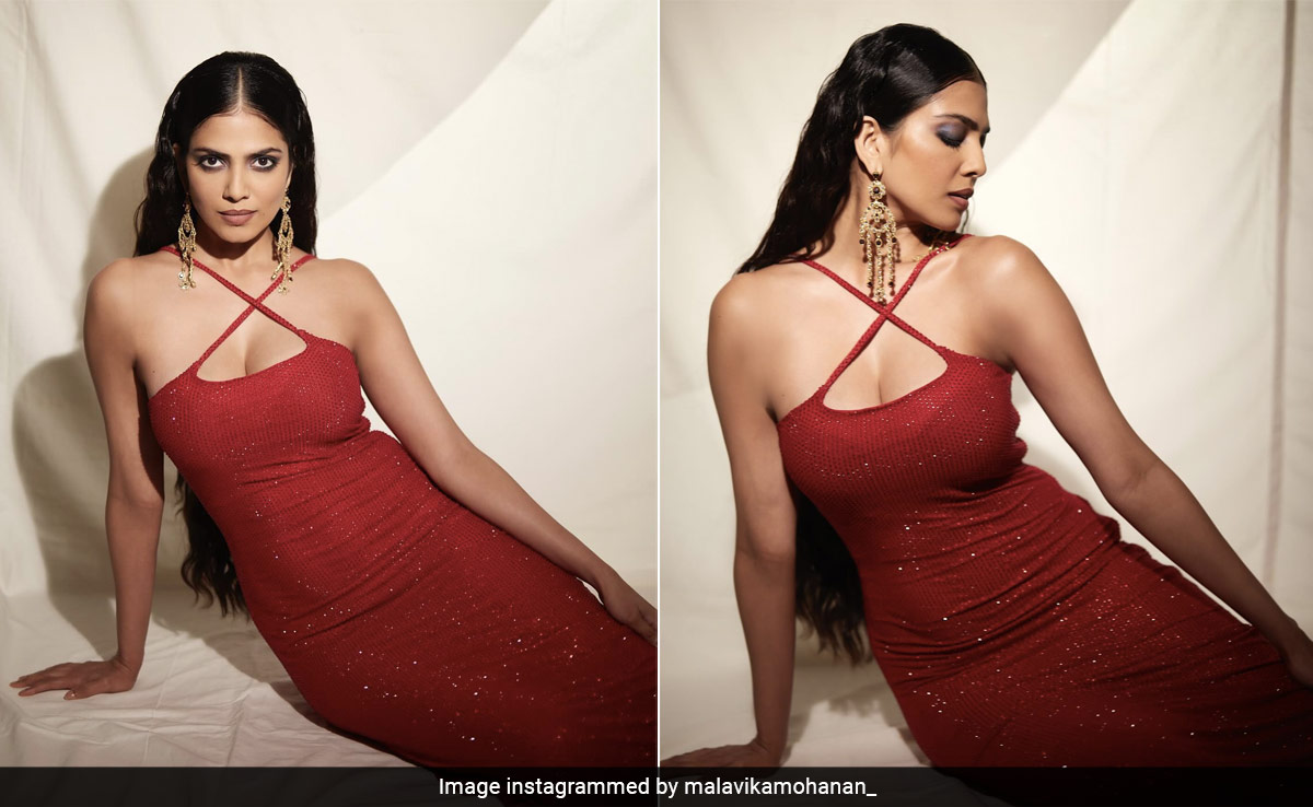 The Holiday Spirit Gets A Refreshing Boost With Malavika Mohanan's Ravishing Red Midi Dress