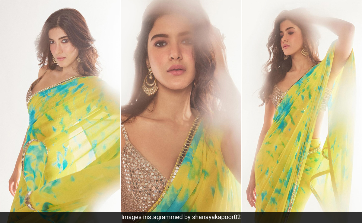 Shanaya Kapoor's Tie-Dye <i>Saree</i> And Mirror Blouse "Look Inspo" Is Basically <i>Rani Chatterjee</i>'s Bridesmaid Version Of It