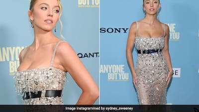 sydney sweeney red carpet silver dress Shines in a Sheer at the Power of Women 2025 Sydney Sweeney Silver Dress Celebrity
