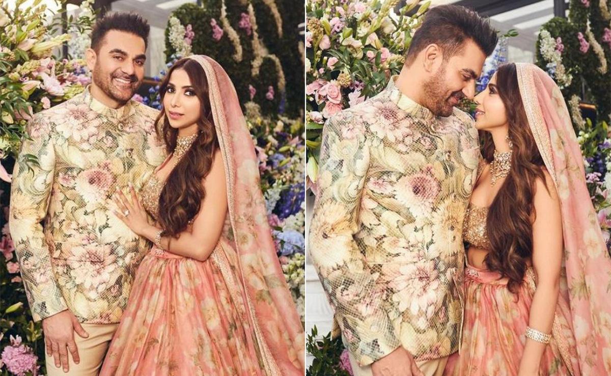 Arbaaz Khan And Sshura Khan's Pastel Floral Wedding Ensembles Give Spring Couple Style In Winter