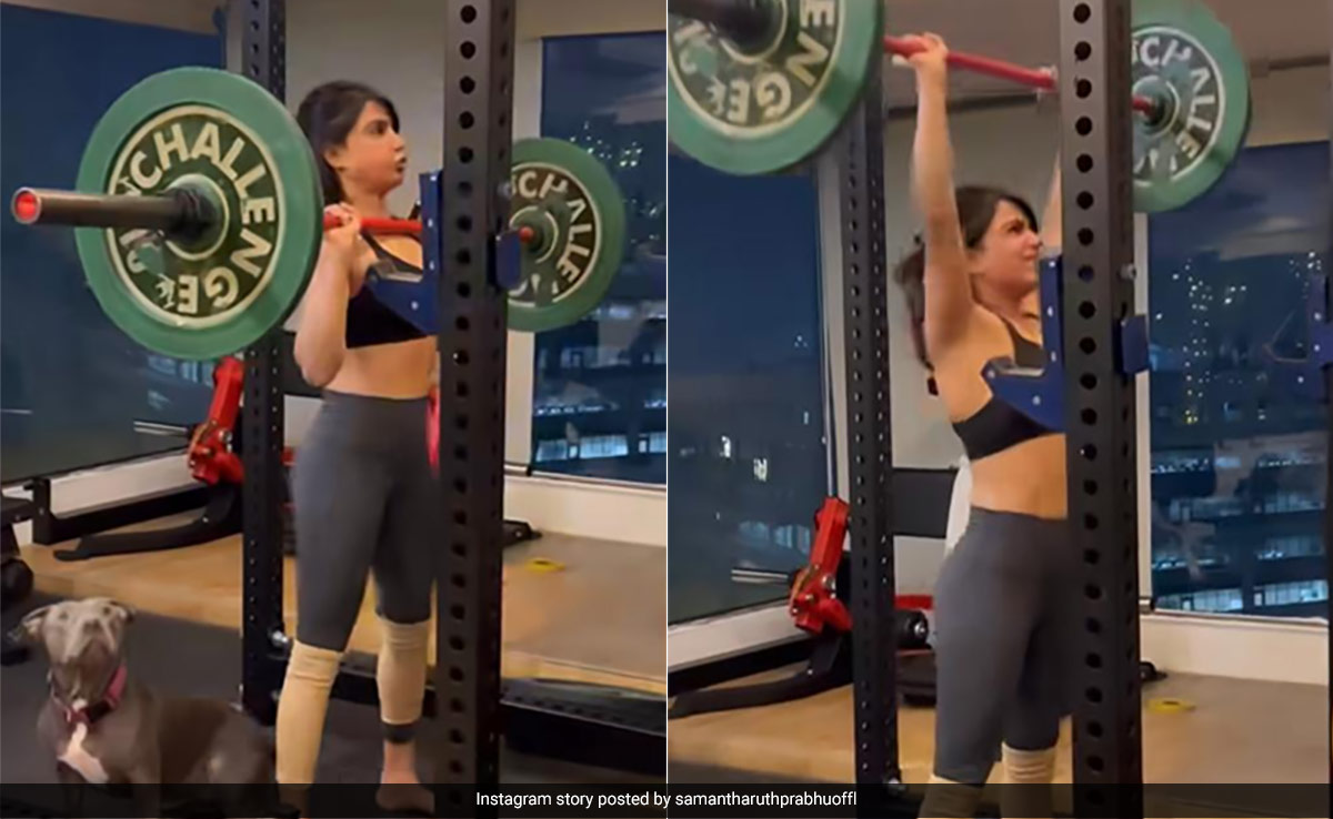 "Making The Last Workout Of 2023 Count", Samantha Ruth Prabhu Aces The Military Press To Perfection