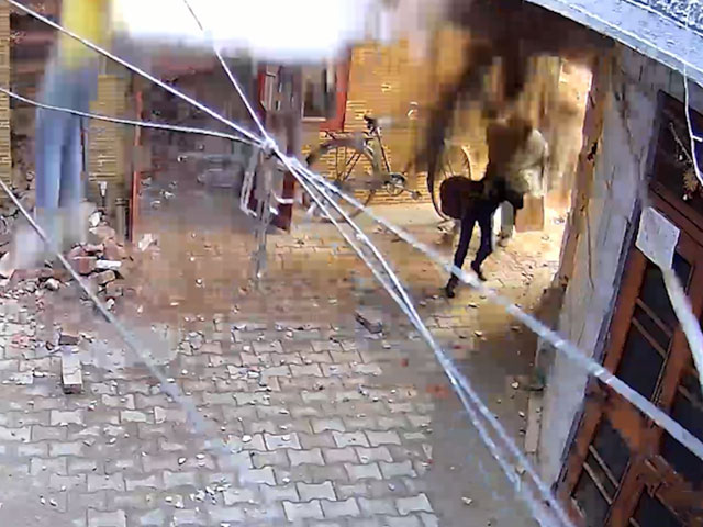 Video: In Punjab Horror, Roof Collapses On Woman, Child Walking In Street