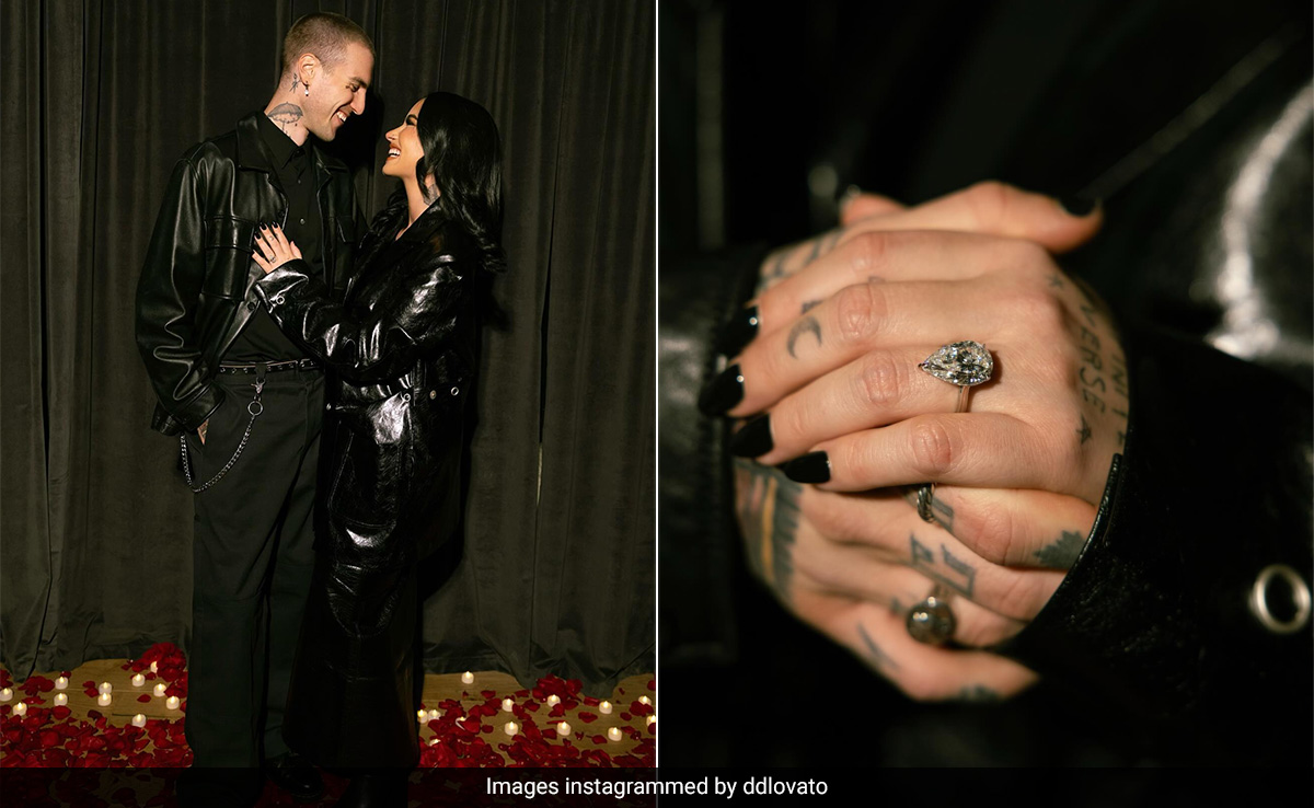 Demi Lovato Gets Engaged To Jordan Jutes Lutes With A Stunning Bespoke Pear-Shaped Engagement Ring