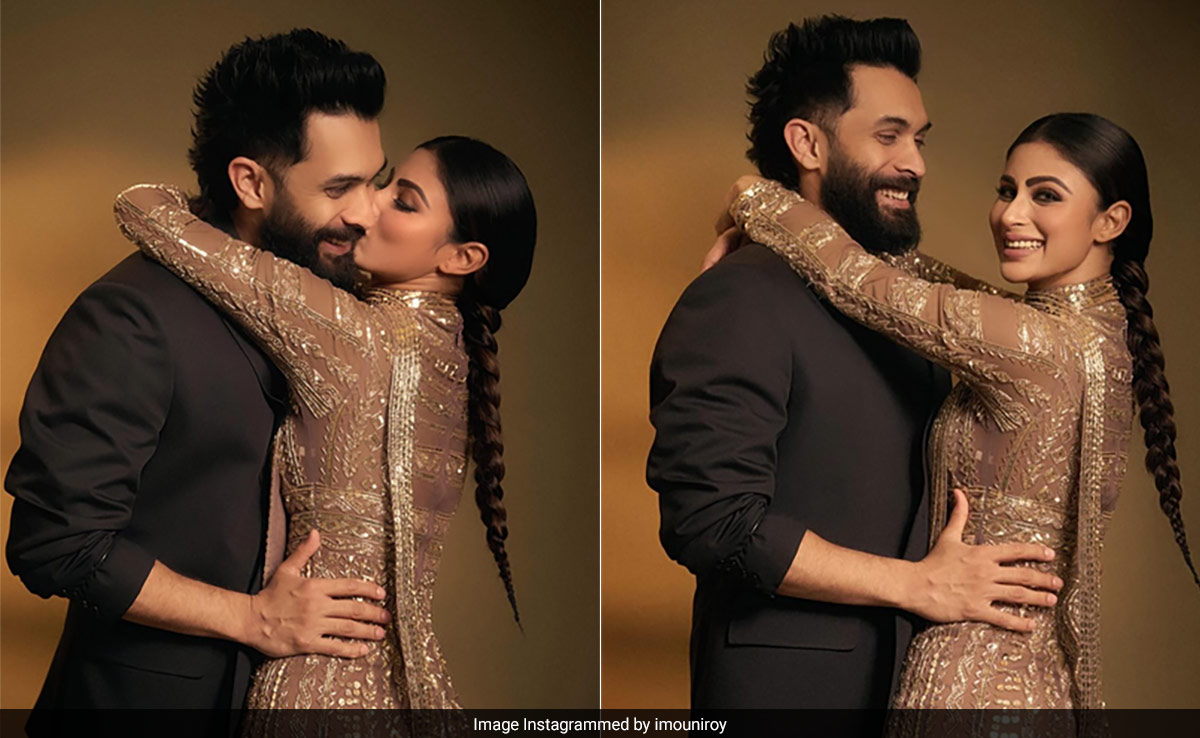 Mouni Roy And Suraj Nambiar Make A Case For Party Style In Black And Gold Outfits
