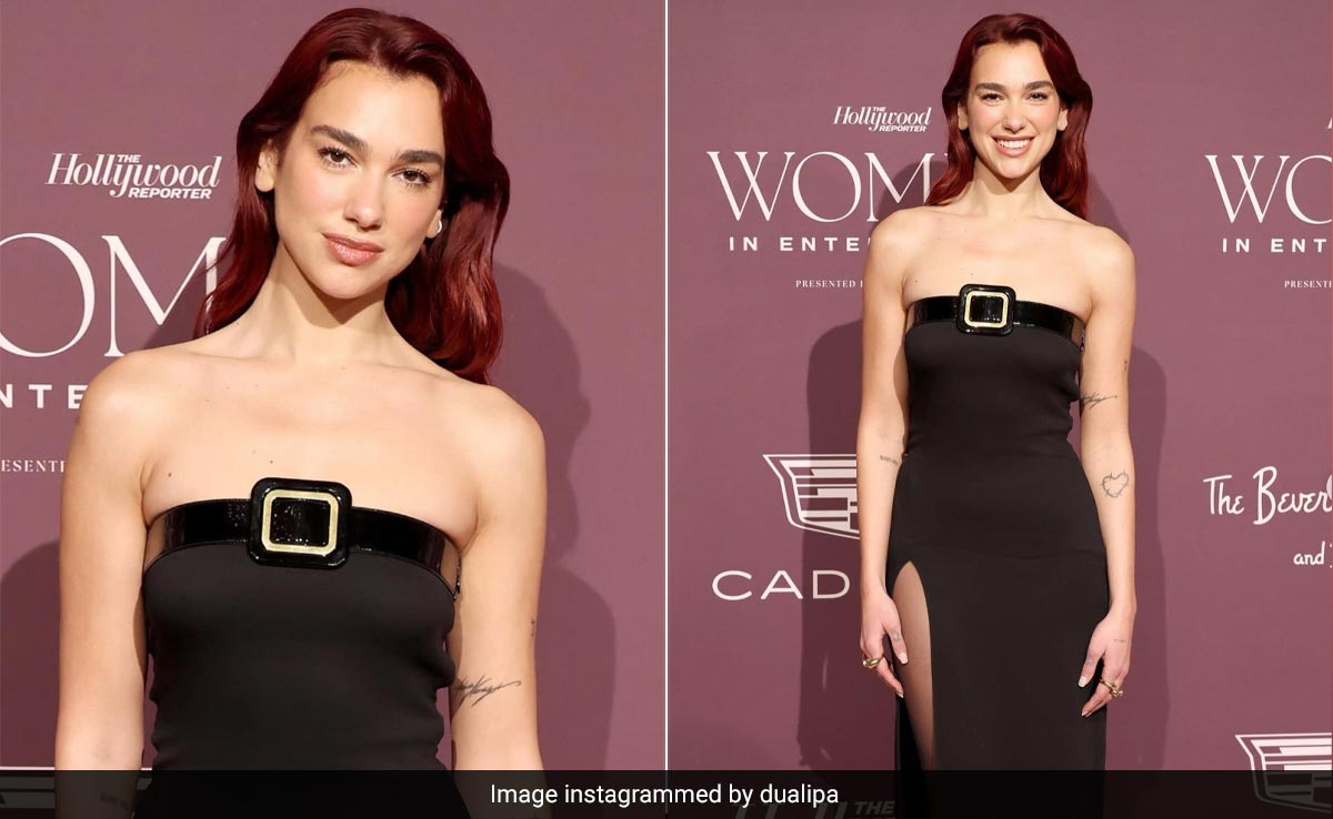 Would Dua Lipa Miss Out On Classics Like A Black Strapless Gown? Absolutely Not