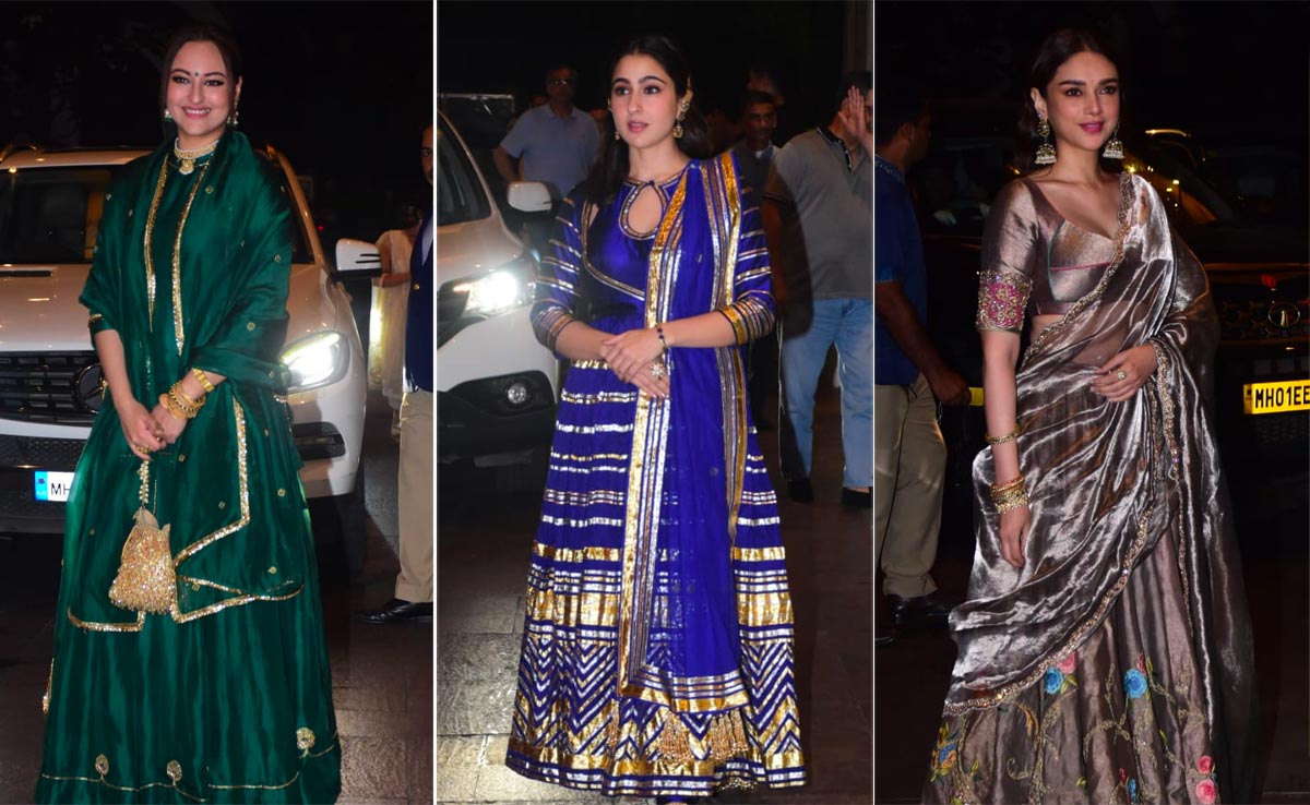 Aditi Rao Hydari, Sara Ali Khan And Sonakshi Sinha Attend Sharmin Segal's Wedding Reception Party