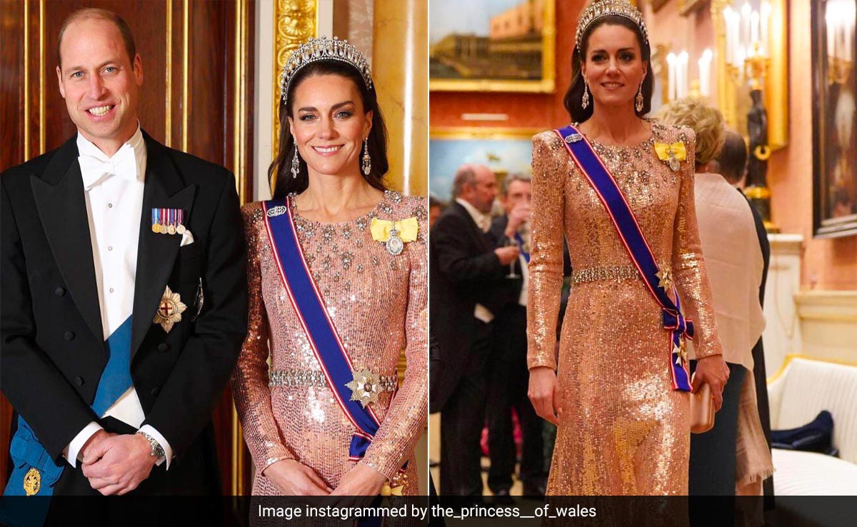 Kate Middleton Paid Homage To Princess Diana By Donning This Lover's Knot Tiara At The Buckingham Palace Reception