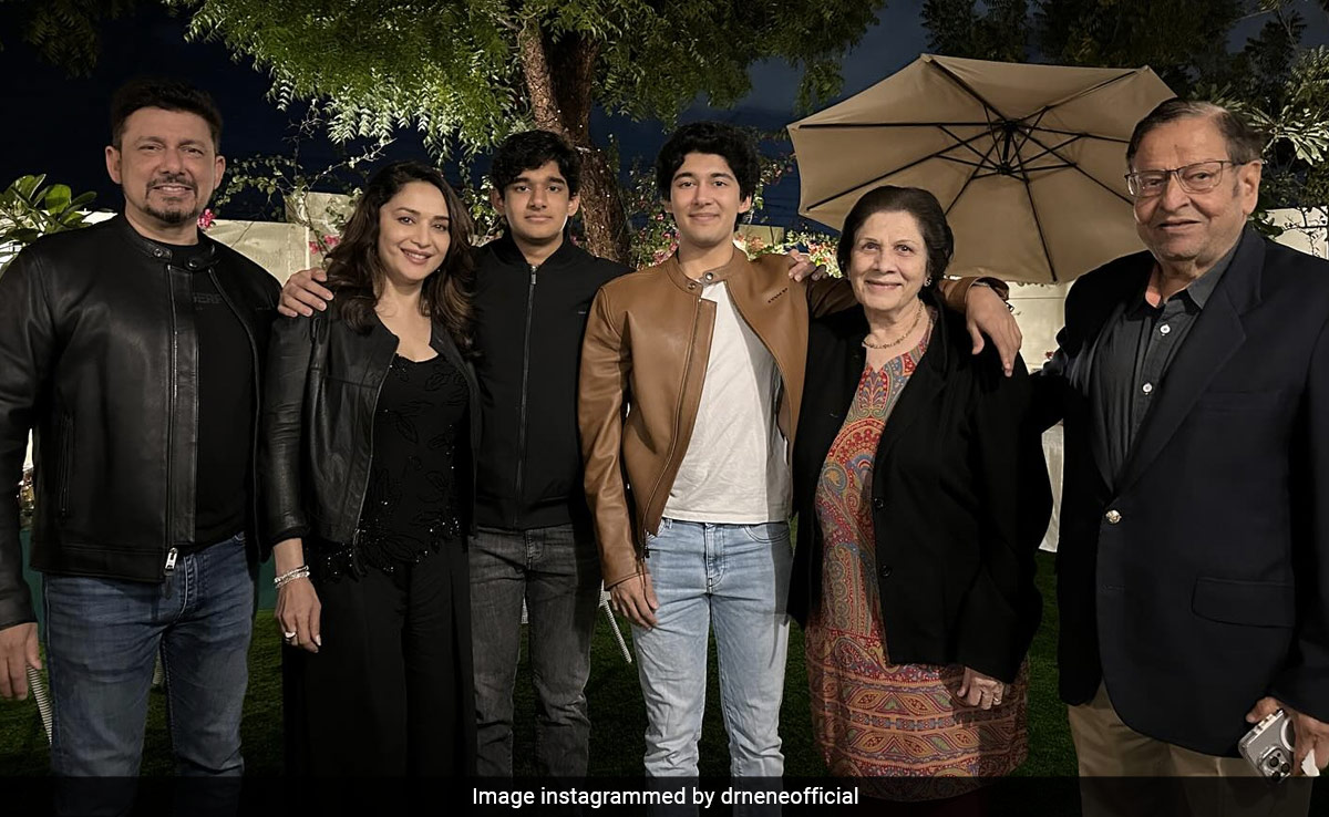 Inside Madhuri Dixit's Famjam With Husband Shriram Nene And Sons Arin-Ryan