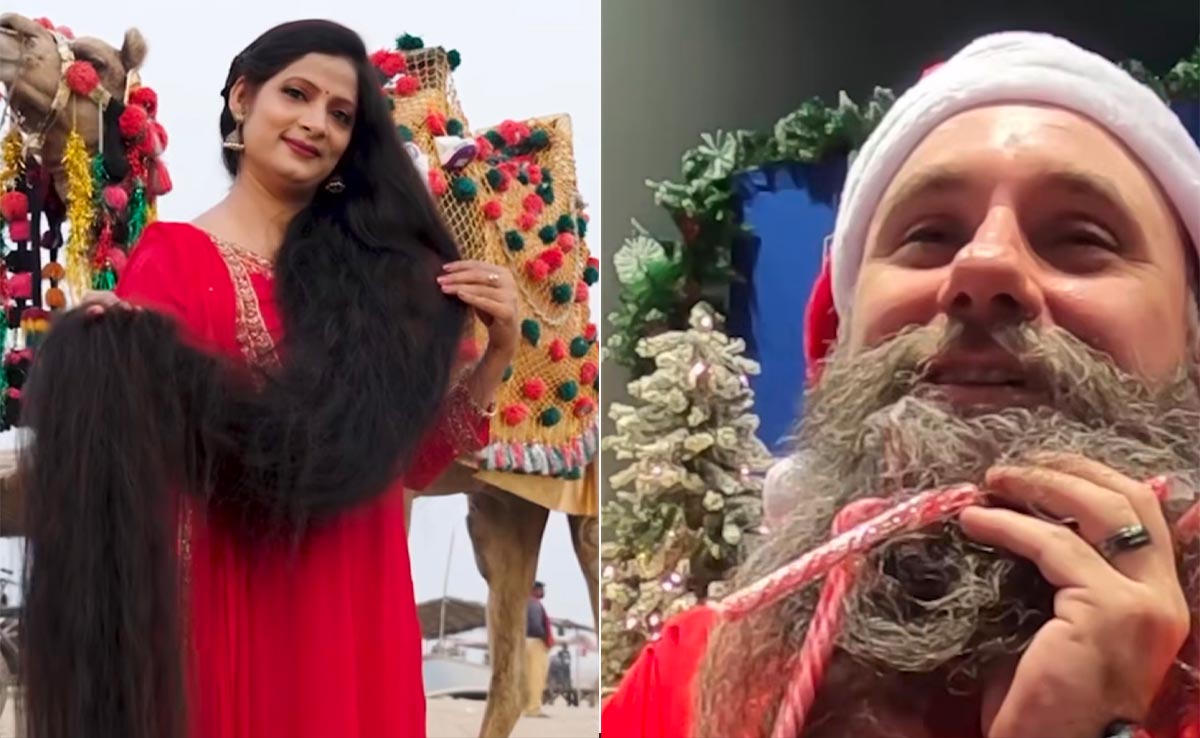 Longest Hair To Most Candy Canes In Beard, 2023's Guinness World Records Breakers In Beauty, #1 And #5 Are Indians