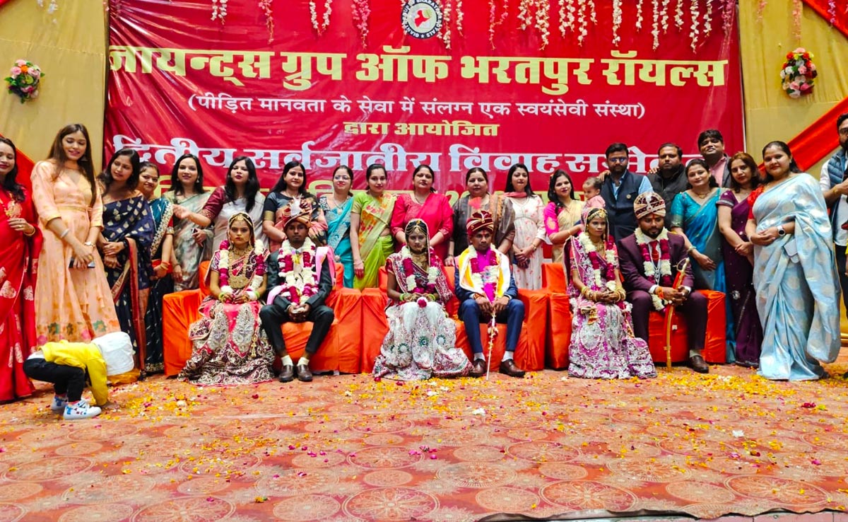 गरीब लड़कियों की शादी करवा रही भरतपुर की यह संस्था, तीन लड़कियों के हाथ करवाए पीले