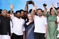 Revanth Reddy Takes Oath As Telangana Chief Minister, Gandhis On Stage Revanth Reddy Takes Oath As Telangana Chief Minister, Gandhis On Stage