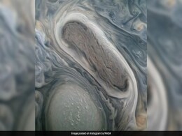 NASA's Juno Spacecraft Captures Two Of Jupiter's Large Rotating Storms, See Pic NASA's Juno Spacecraft Captures Two Of Jupiter's Large Rotating Storms, See Pic