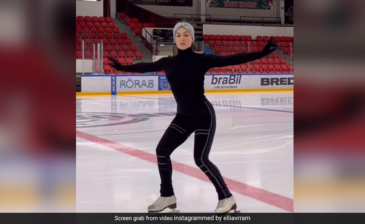 Actor Elli AvrRam's Ice-Skating Video Gets A Big Shout Out From Ayushmann Khurrana And Other Stars