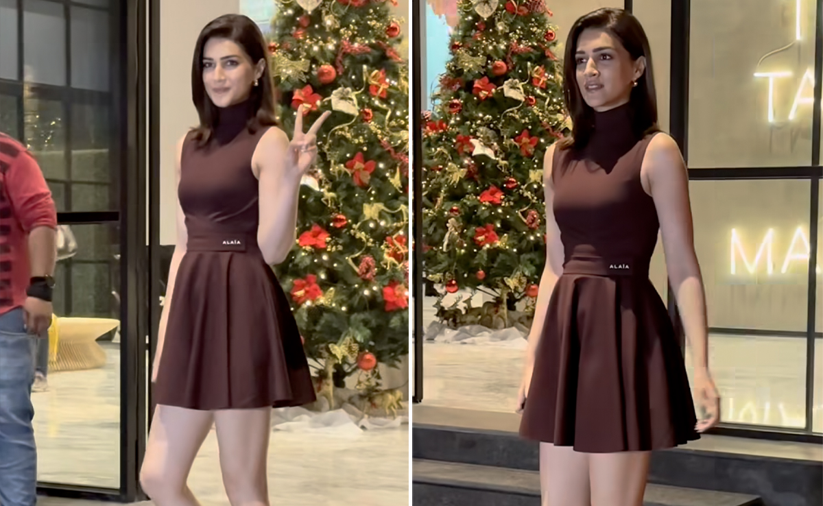 Kriti Sanon's Sporty Maroon Jersey Dress May Seem Basic But Is Actually Worth Rs 1.7 Lakh