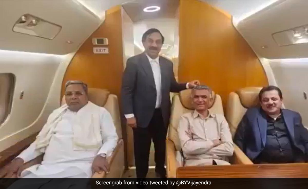 कर्नाटक के सीएम सिद्धरमैया का निजी प्लेन में सफर का वीडियो वायरल, बीजेपी ने साधा निशाना