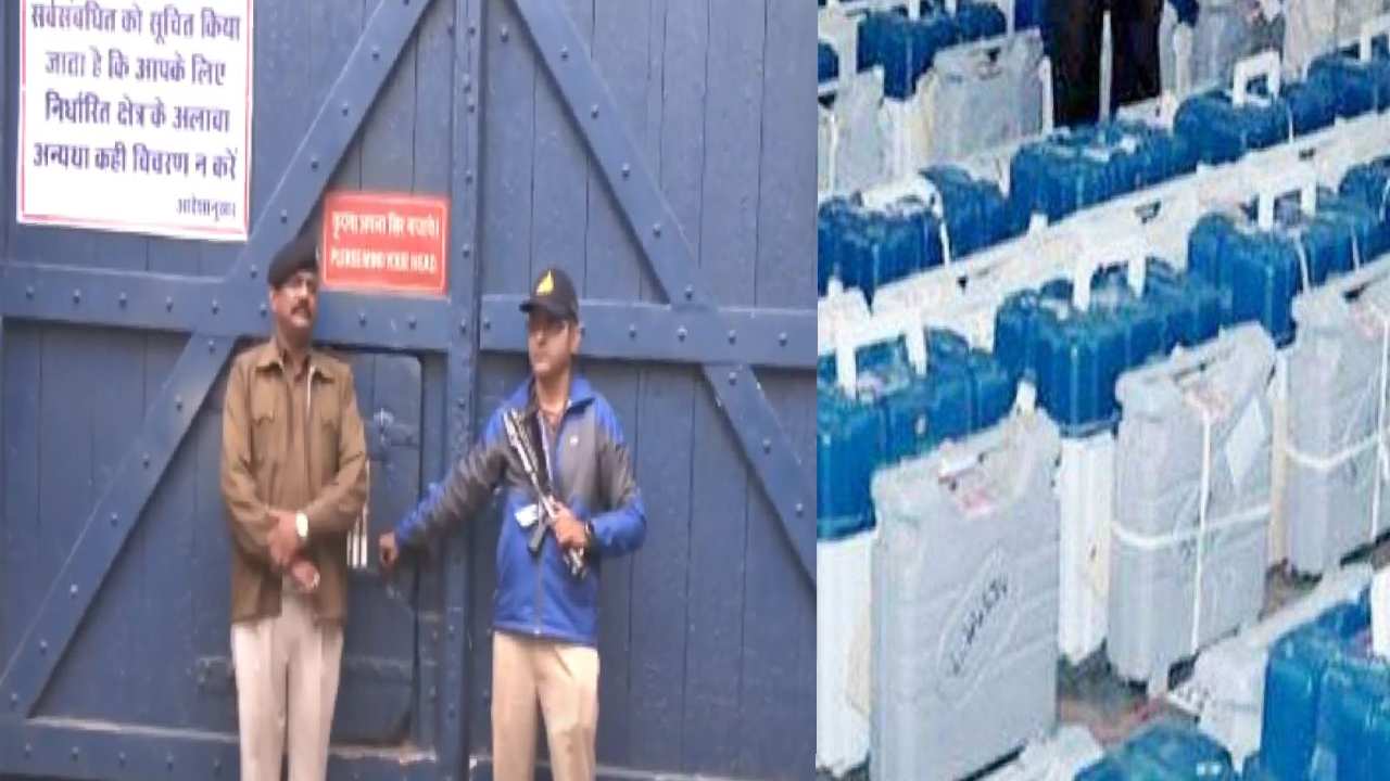 MP Result 2023:स्ट्रांग रूम के बाहर सुरक्षा के पुख्ता इंतजाम, चप्पे-चप्पे पर फोर्स तैनात