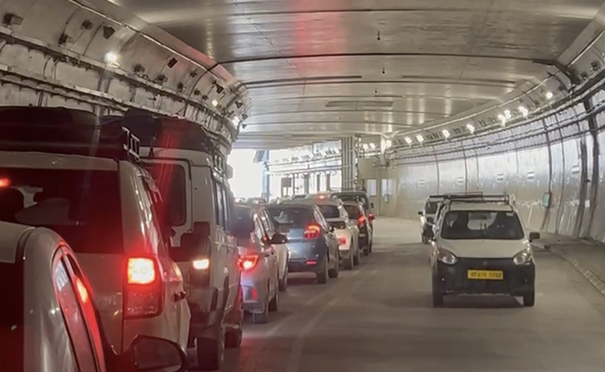 Video: Massive Jam At Himachal's Atal Tunnel, 28,210 Cars Cross In A Day