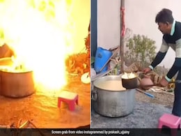 हलवाई ने ऐसा ज़ोरदार तड़का लगाया, टेंट फाड़के बाहर निकली आग, दिखने लगा आसमान, लोग बोले- अंग-अंग फड़का हलवाई ने ऐसा ज़ोरदार तड़का लगाया, टेंट फाड़के बाहर निकली आग, दिखने लगा आसमान, लोग बोले- अंग-अंग फड़का