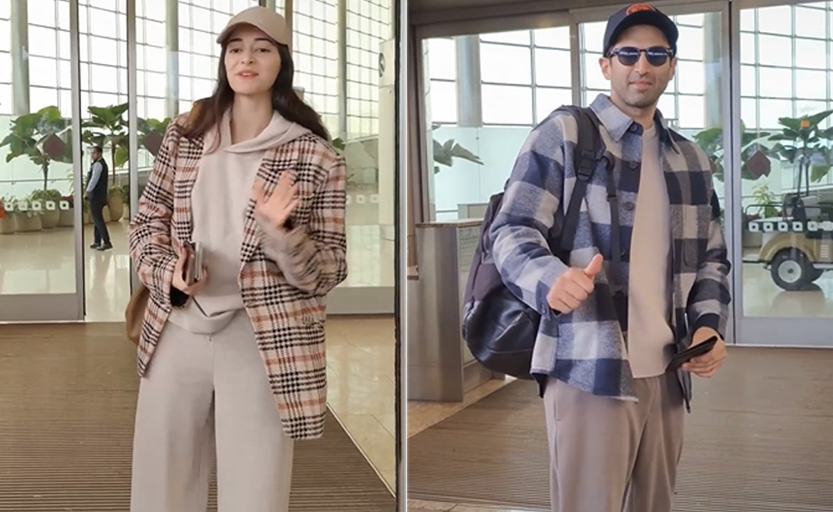 Ananya Panday And Rumoured Boyfriend Aditya Roy Kapur Fly Out Of Mumbai
