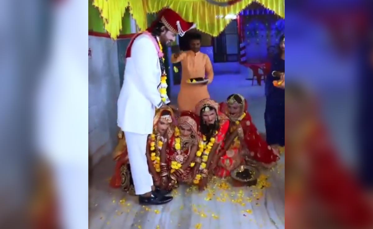 4 दुल्हनों के साथ दूल्हे राजा ने लिए 7 फेरे, लोगों ने कहा- भाई तुम्हारी लॉटरी लगी है क्या?