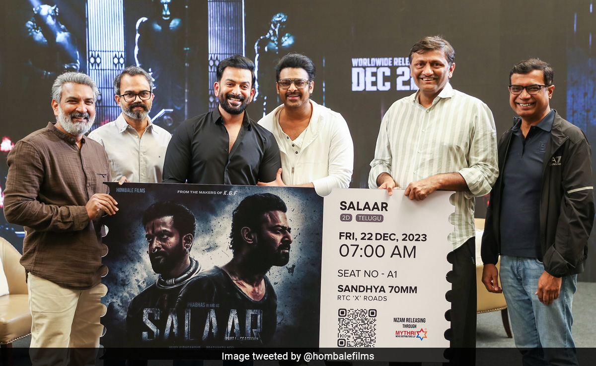 SS Rajamouli Buys First Ticket Of Prabhas And Prithviraj Sukumaran's <i>Salaar</i>