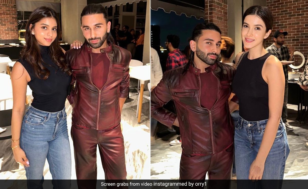 Suhana Khan And Shanaya Kapoor Take The Casual Chic Memo Seriously In Black Tops And Blue Jeans