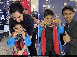 Sania Mirza, Shoaib Malik Celebrate Son's Swimming Competition Feat. Pics Viral
