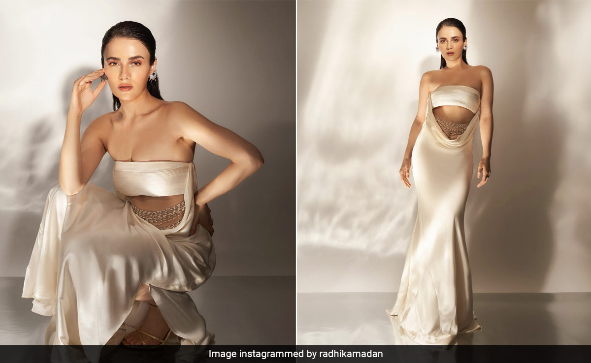 Radhika Madan In An Ivory Pearl Embellished Gown Makes Christmas Dressing Look Elegant As Ever