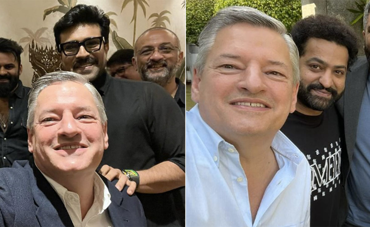 <i>Jab RRR</i> Stars Ram Charan, Jr NTR And Others Met Netflix CEO Ted Sarandos: "Blown Away By Their Stories"