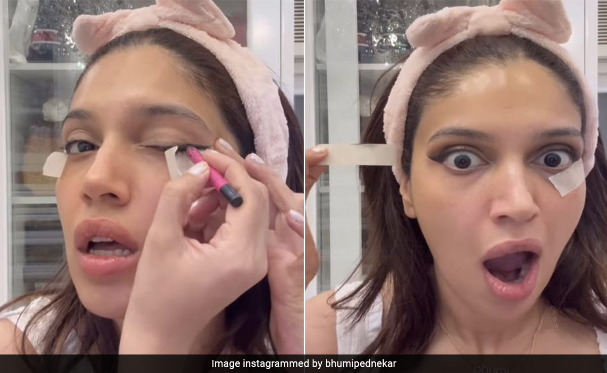 Bhumi Pednekar Tried This Viral Instagram Eye Makeup Hack (So You Don't Have To)