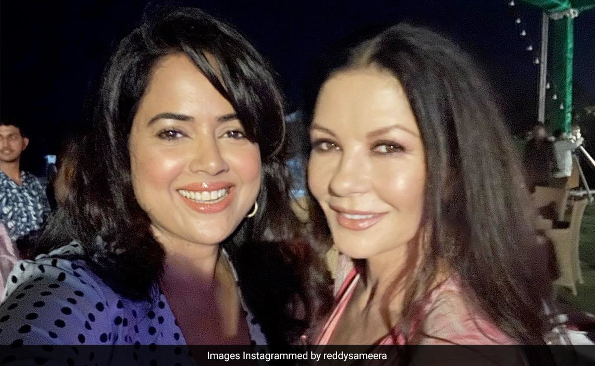IFFI 2023: <I>Jab</I> Sameera Reddy Met Catherine Zeta Jones and Michael Douglas In Goa