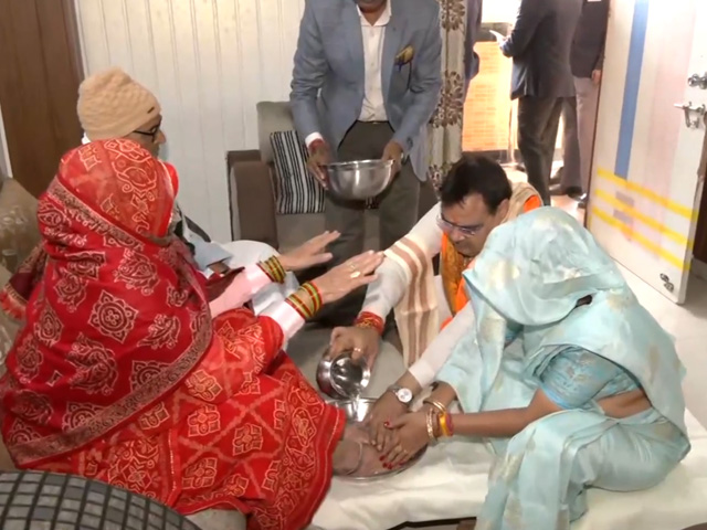 Rajasthan Chief Minister Washes Parents' Feet Before Taking Oath