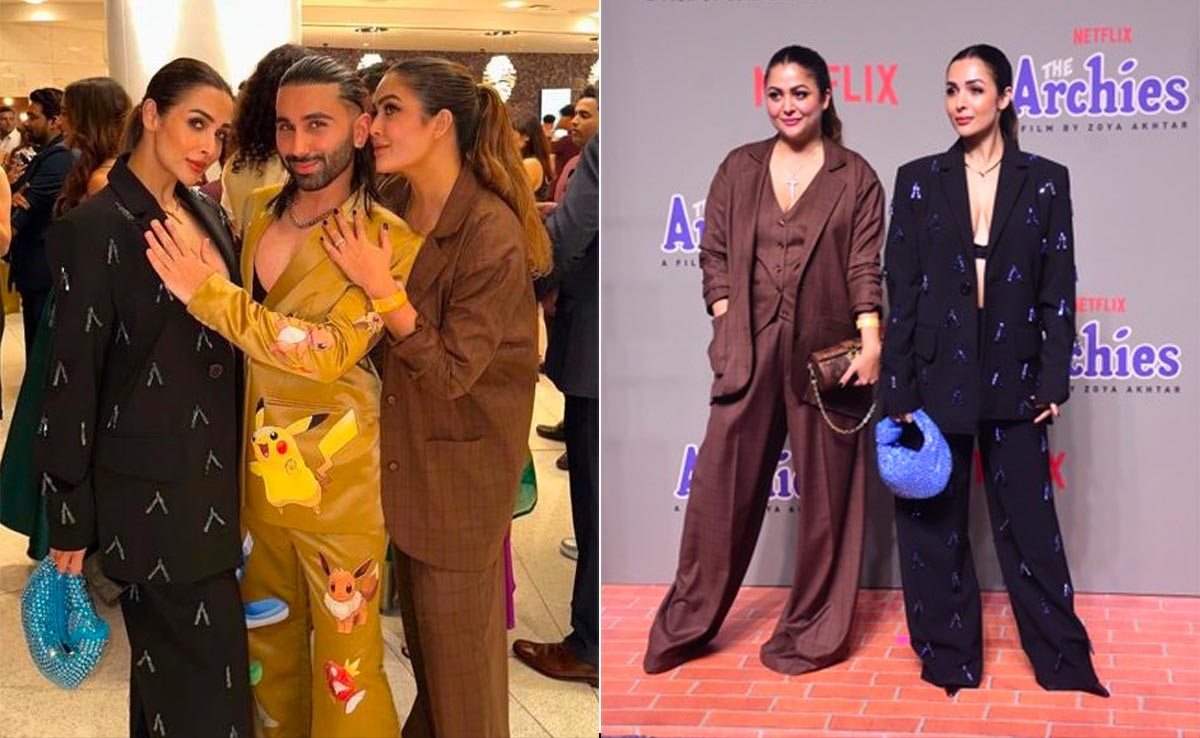 The Suit Life of Orry, Malaika, And Amrita Arora In A Stylish Blazer Sandwich For The Premiere Of <i>The Archies</i> Movie
