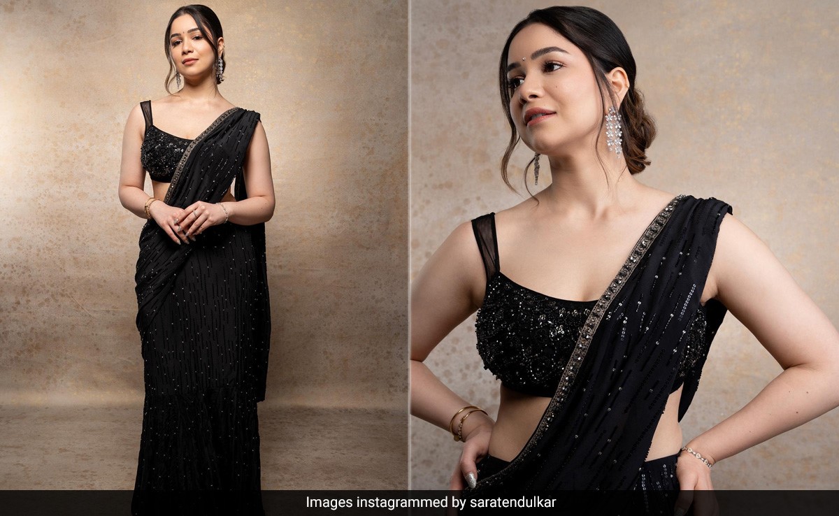 Sara Tendulkar's Embellished Black <i>Saree</i> Is A Sassy Spin On Ethnic Dressing For The Party Season