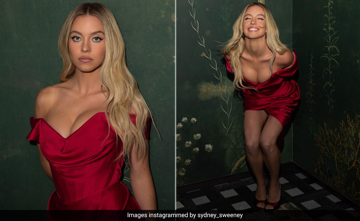 Sydney Sweeney's Stunning Red Vivienne Westwood Silk Dress Keeps Christmas Style As Classic As It Comes