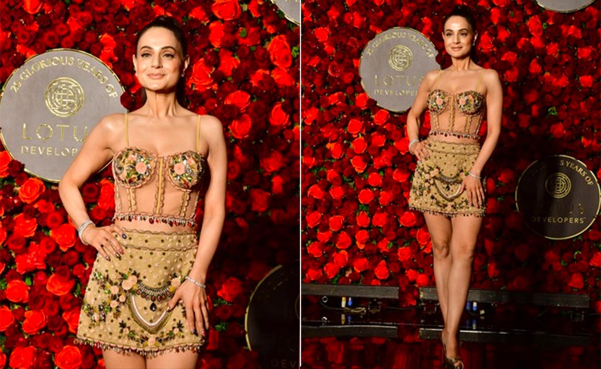 Ameesha Patel Is Dazzling Her Way Into The Party Season In An Embellished Corset Co-Ord Set