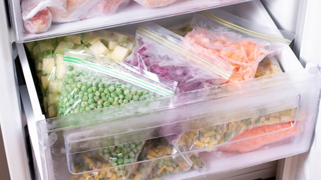 Frozen vegetables are usually harvested and frozen when they are ripe